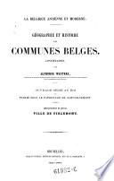 “La” Belgique ancienne et moderne