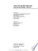 Social Security Bulletin