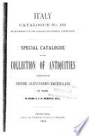 Special Catalogue of the Collection of Antiquities