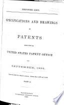 Specifications and Drawings of Patents Issued from the United States Patent Office