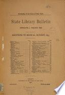 State library bulletin. Additions