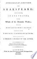 Stockdale's edition of Shakespeare, with explanatory notes