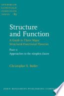 Structure and Function  A Guide to Three Major Structural-Functional Theories
