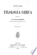 Studi di filologia greca