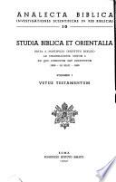 Studia Biblica Et Orientalia