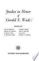 Studies in Honor of Gerald E. Wade
