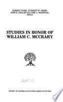 Studies in Honor of William C. McCrary