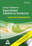 Subalternos Conductores de la Comunidad Autonoma de Extremadura. Temario