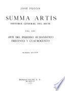 Summa artis: Arte del periodo humanístico trecento y cuatrocento, por J. Pijoán