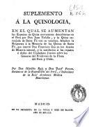 Suplemento á la quinologia