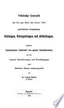 Synonymia Botanica locupletissima generum sectionum vel subgenerum ad finem anni 1858 promulgatorum. In forma conspectus systematici totius regni vegetabilis schemati Endlicheriano adaptati ... Vollständige Synonimik der bis zum Ende des Jahres 1858 publicirten Gattungen, etc