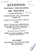Synopsis historica chronologica de España