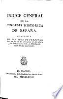 Synopsis historica chronologica de España