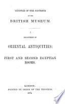Synopsis of the contents of the British Museum