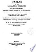 Tablas de los logaritmos vulgares con seis decimales
