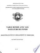 Table ronde avec les bailleurs de fonds