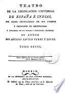 Teatro de la legislación universal de España é Indias