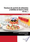 Técnicas de servicio de alimentos y bebidas en barra y mesa