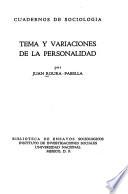 Tema y variaciones de la personalidad