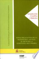 Temas relevantes de la matemática actual