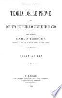 Teoria delle prove nel diritto giudiziario civile italiano