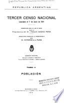 Tercer censo nacional: Población