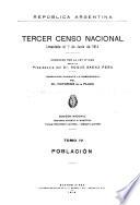 Tercer censo nacional: Población