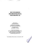 Tercer Congreso de Ornitología Neotropical