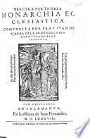 Tercera Parte de la Monarchia Ecclesiastica