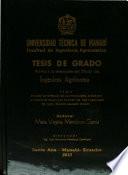 Tesis  DE Grado Previa a la Obtencion del Titulo de: Ingeniera Agronoma