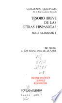 Tesoro breve de las letras hispánicas
