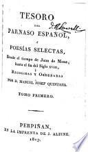 Tesoro del Parnaso español, poesias selectas castellanas, desde el tiempo de Juan de Mena hasta nuestro días