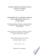Testimonio de la sociedad chilena en su transición hacia un nuevo siglo