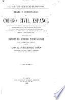 Texto y comentarios al código civil español