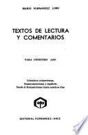Textos de lectura y comentarios