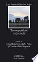 Textos poéticos, 1929-2005