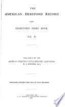 The American Hereford Record, and Hereford Herd Book