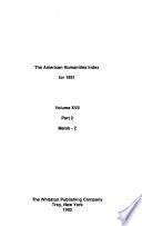 The American Humanities Index