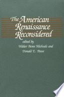 The American Renaissance Reconsidered