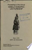 The ... Annual Gisela Konopka Lecture