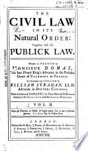 The Civil Law in Its Natural Order