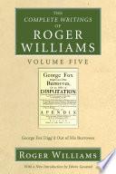 The Complete Writings of Roger Williams, Volume 5