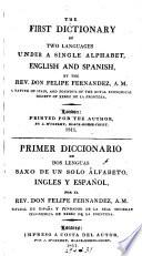The First Dictionary of Two Languages Under a Single Alphabet, English and Spanish