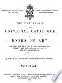 The First Proofs of the Universal Catalogue of Books on Art