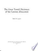 The Great Tzotzil Dictionary of San Lorenzo Zinacantán