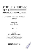 The Herndons of the American Revolution: #17, Philip Herndon (b. ca. 1715) of Caroline County, Virginia, and his known descendants of the family in America
