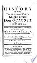 The History of the Valorous and Witty Knight-errant Don Quixote of the Mancha,2