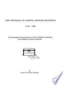 The Hoffmans of North Carolina Revisited, 1749-1998