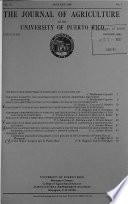 The Journal of Agriculture of the University of Puerto Rico