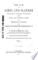 The Law of Libel and Slander
